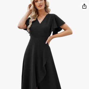 Long Black Formal Dresses for Women Gowns Black L